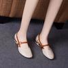 Sapatos Femininas Women Fashion 3cm Stiletto Heels for Summer Lady Casual Hollow Buckle Strap Black Office Shoes A9384