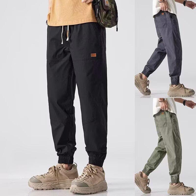 Hong Kong Style Men's Casual Pants Summer Thin Trendy Brand Loose Tooling Leggings Sports Quick-drying Breathable Casual Pants Men's Summer
