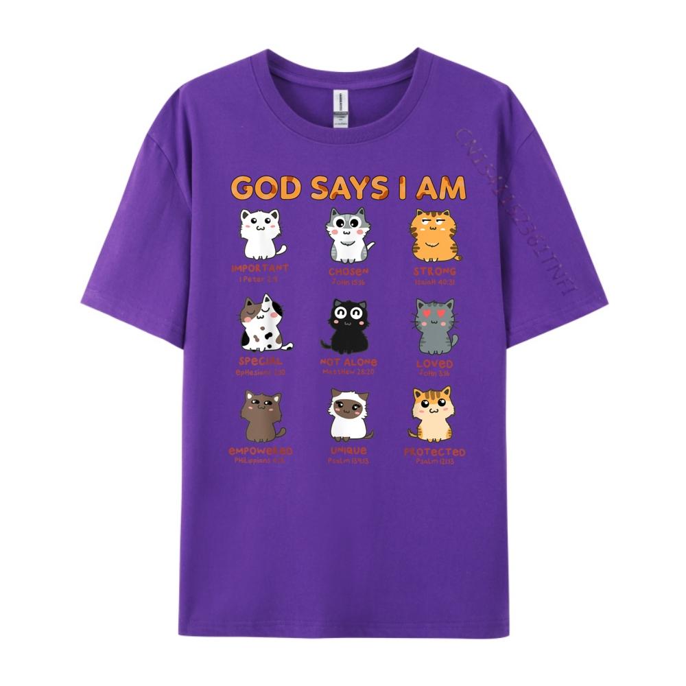 God Says I Am Kitten Cat Funny Cats Bible Verse Christian Funny T Shirts High Quality