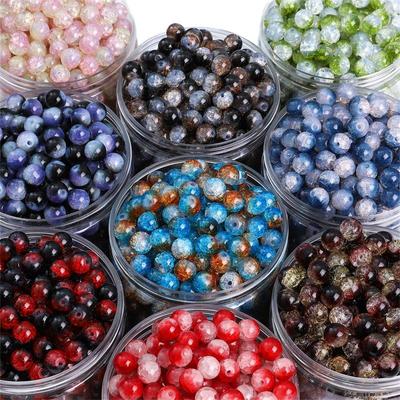 80 Pezzi Perline di Vetro Cristallo Blocco di Colore Perline Distanziatrici Sciolte per Creazione di Gioielli