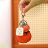Soft Leather Bag Pendant Funny Design Creative Key Ring Persimmon Keychain  Accessories