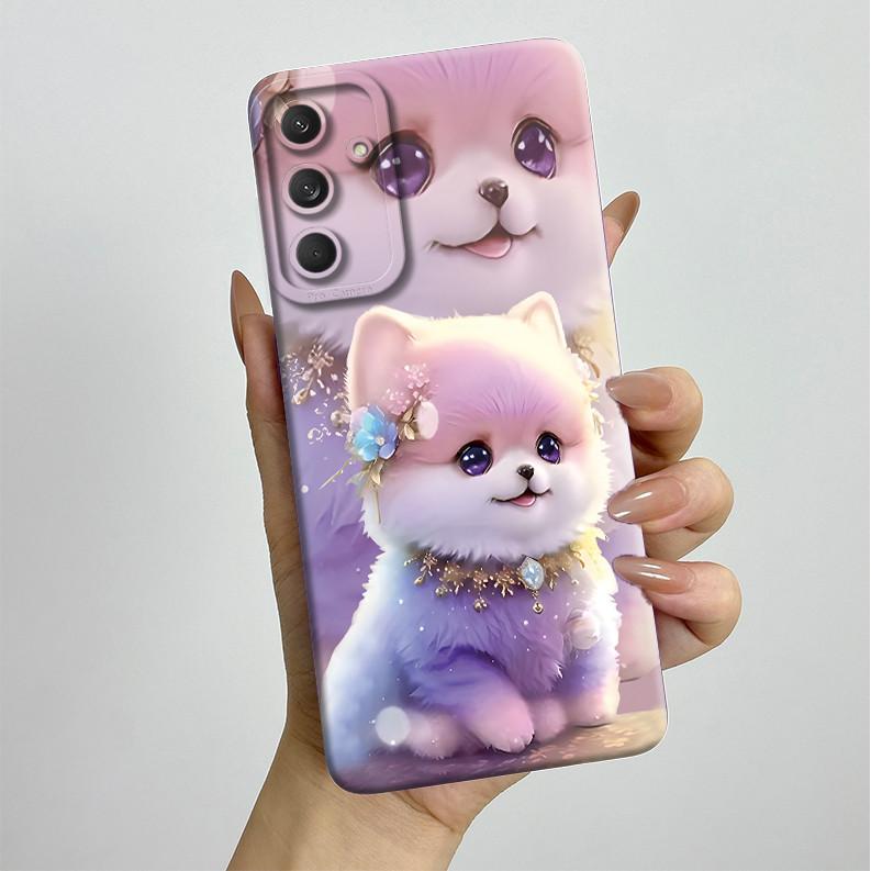 Phone Cover For Samsung Galaxy M35 5G Bumper Silicone Shockproof Pretty Butterfly Flowers Case Coque For Galaxy M 35 M55 Funda