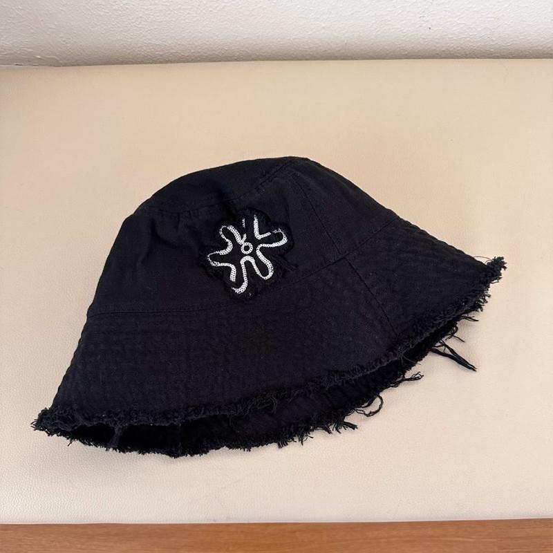 Розовая Летняя Новая Стильная Шерстяная с Отделкой Рыбацкая Шляпа Женская Японский Стиль Универсальная Шляпа от Солнца Шляпа с Защитой от Солнца Корейская Версия Шляпа чёрный