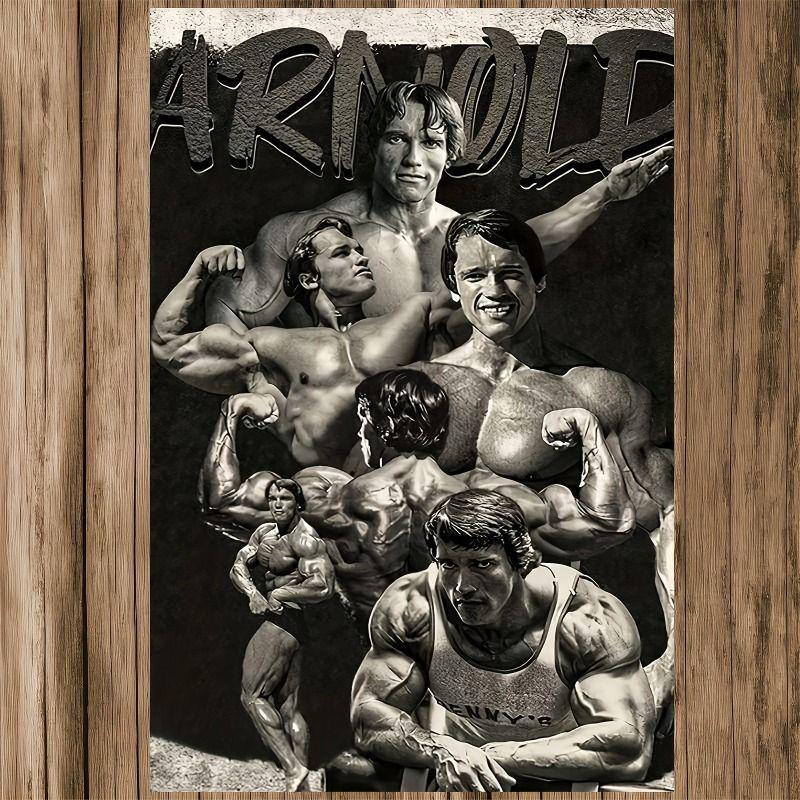 Gym Motivation Metal Tin Sign Fitness Weightlifting Dumbbell Wall Art Decor Home Gym Garage Man Cave Poster Painting