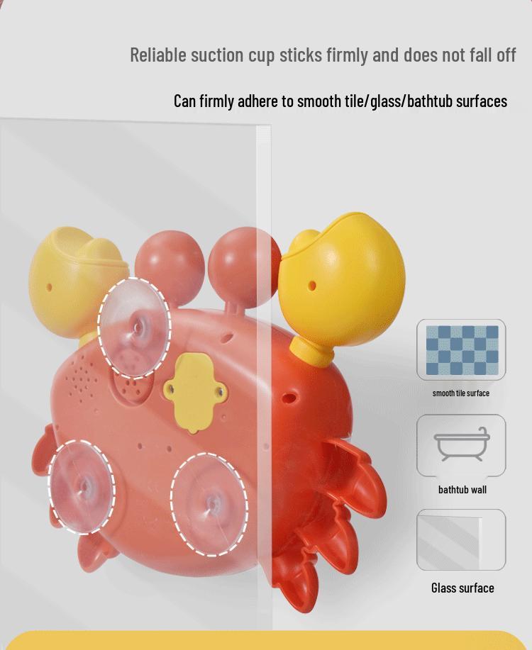 Electric Music Crab Bubble Blower Toy for Children's Bath