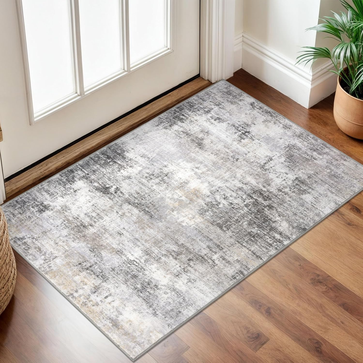 

Tie Dye Washed Back Carpet Machine Washable Moisture Proof Entrance Door Mat for Bedroom Home Decor Non Slip Floor Mat 50x80cm 20x31inch