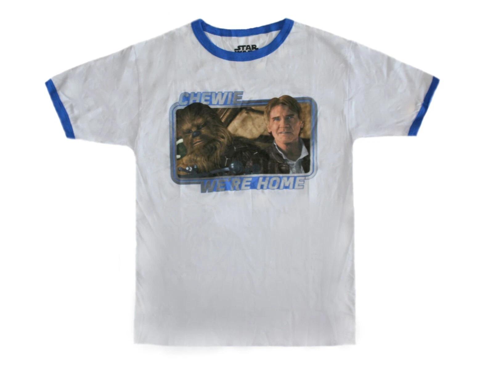 Star Wars Chewie We re Home Men s Ringer T-Shirt NEW XS