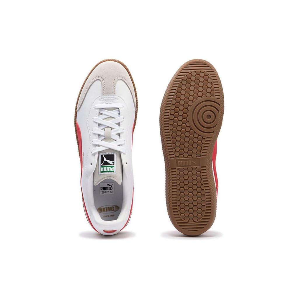 Puma King 21 It Round Toe Lace-Up Ic/In Soccer Shoes Men Soccer Shoes White Red 106696-06