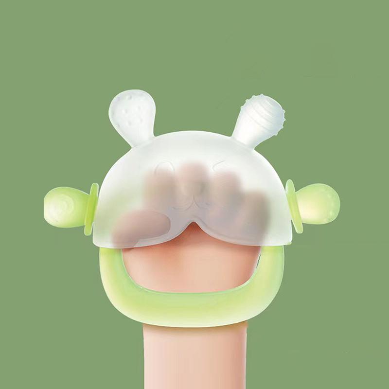 Jucării cu tije de măcinat pentru copii 0-3 ani, fabricate din silicon anti-lipire cu inel gingival pentru bebeluși din silicon tip ciupercă