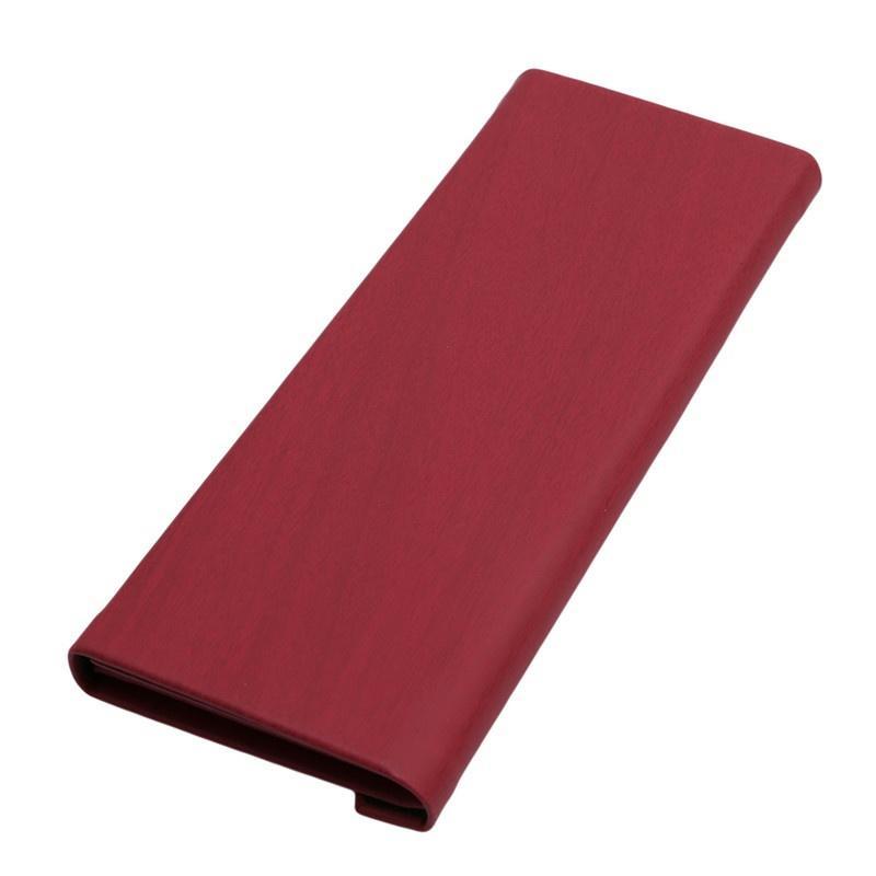 Triangular Folding Glasses Case High-Grade Leather Wood Box Plain Mirror Sunglasses Storage