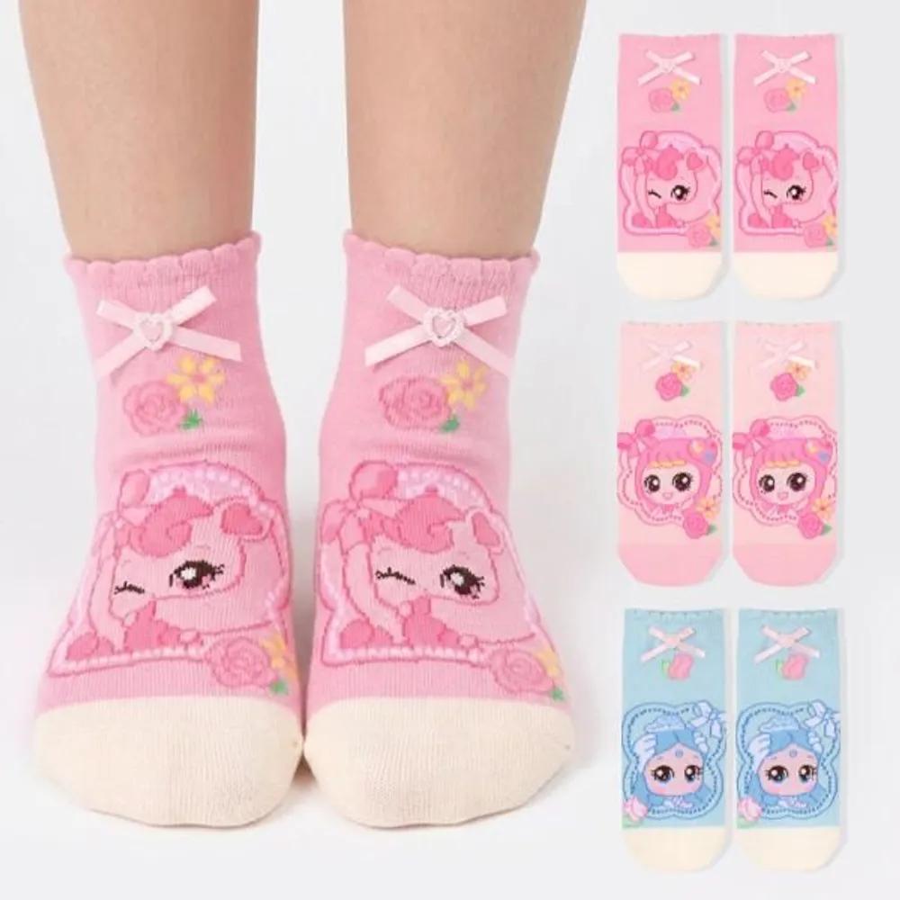 Premier Farm Catch Teenieping Rose Ribbon Kids  Short Ankle Socks 3 Pairs Mixed/No. 3