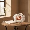 Tabletop Art Piece HandCrafted Sculpture with Stand Sculptural Ornament for Interior