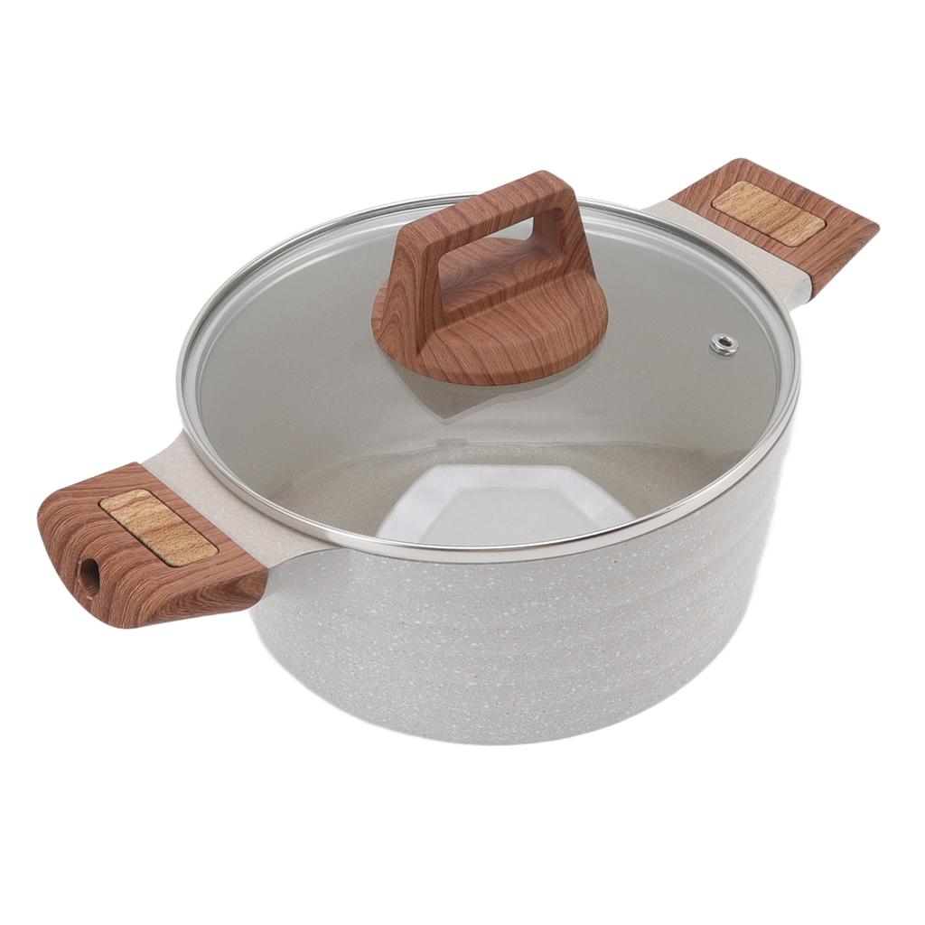 Double Ear Soup Pot Prevent Sticking Fast Heating Visible Elegant Universal Dutch Oven with Lid for