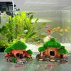 Aquarium Decorated Aquarium Decoration Aquarium Rock Moss Hut for Aquarium Micro