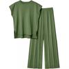 2024 Women's Knitted Casual Suit: Sleeveless Vest Sweater & Wide-Leg Pants Two-Piece