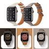Schlankes dünnes echtes Lederarmband für Apple Watch Serie Kleine Dornschließe Universelles Uhrenarmband