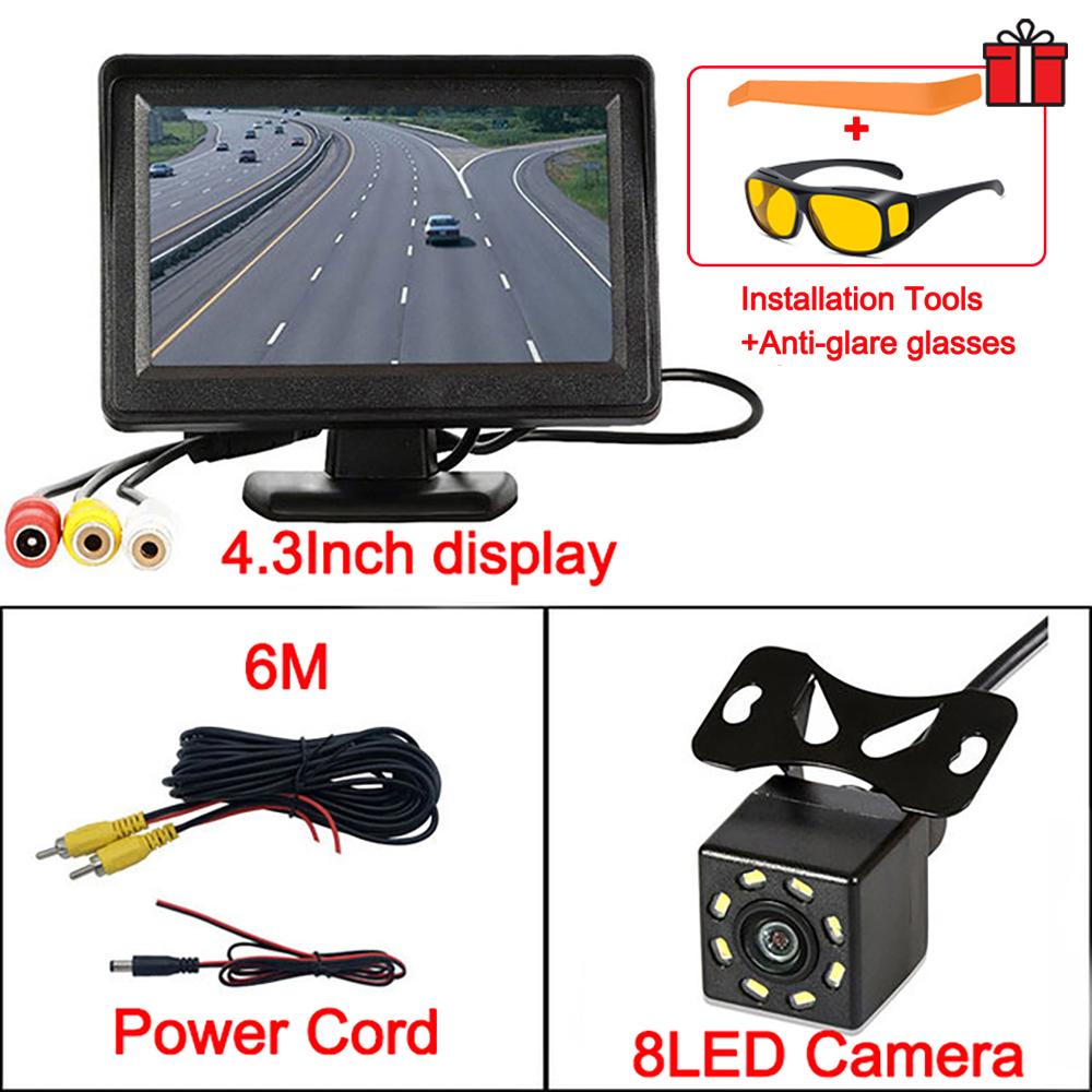 Buy One Get Two Free 4.3Inch Rear View Camera Monitor Screen Reversing Camera for Car Parking System Camera for Vehicle DashCam