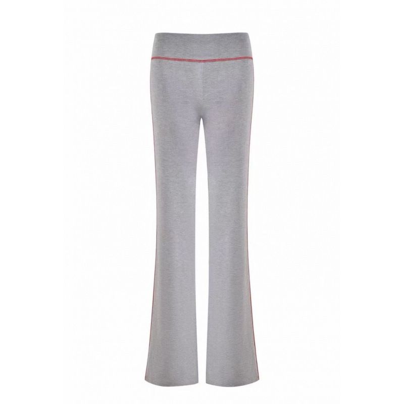 

Iamgia25 New Shoulder Letters Print Open Line Design Slim fit Hood Zip-up Short coat Pants set Light gray pants S