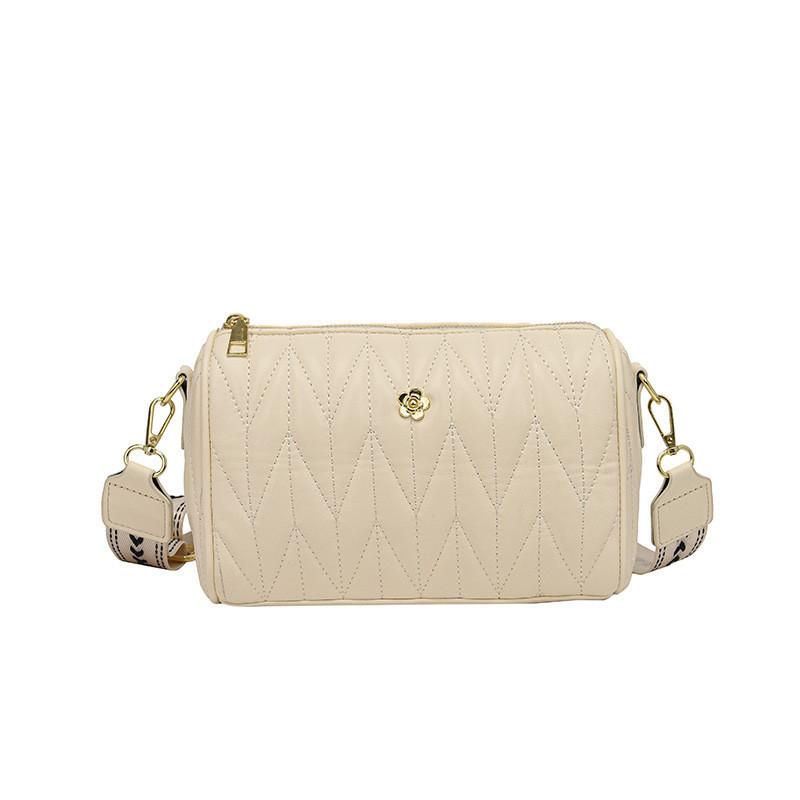 IELGY women's fashion trend embroidered thread messenger bag, casual one-shoulder simple pillow bag