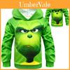 Sudadera con capucha y estampado festivo del Grinch Sudadera de punto para niños Para fans de Cómo el Grinch robó la Navidad