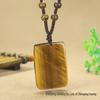 Men's Zodiac Tiger Pendant: Natural Tiger Eye Stone Necklace - Year of the Tiger, Fierce Tiger Design