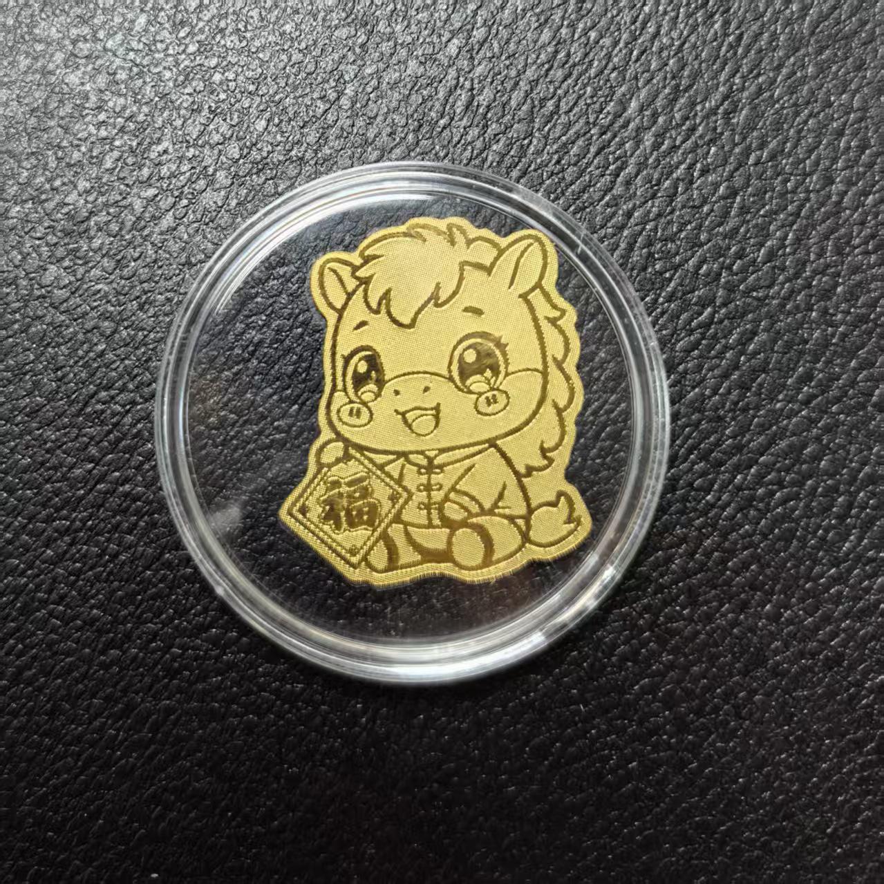 Year of the Horse Pure Gold 999 Fortune Sticker - Prosperity & Wealth for New Year