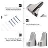 2Pcs Layer Shelf Clamp Duckbill Clips for Glass Shelf Brackets Heavy Duty Zinc Alloy Mounting Fixings Smooth No Burrs Silver