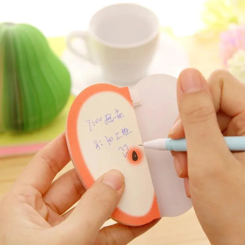 100 Pages Creative Apple Post-it Notes DIY Post-it Notes Fruit Post-it Notes School Office  Account Stationery Stickers