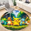 1pc Pokemon Pikachu Chair Carpet for Office Non-Slip, Soft & Comfortable, Carpet for Office, Gaming, Lightweight Round Floor Mat Yy251021044