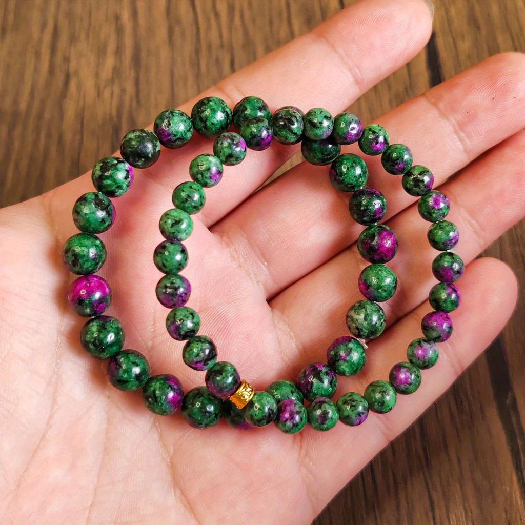 2pcs 6mm+8mm Natural Stone Bracelet, an Ideal Friendship Bracelet Gift for Friends and Classmates, Suitable As a Unisex Jewelry Accessory