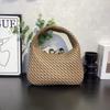 Genuine Leather Vintage Woven Tote Bag Women Structured Square Shape Medium Size Soft Texture Multiple Colors