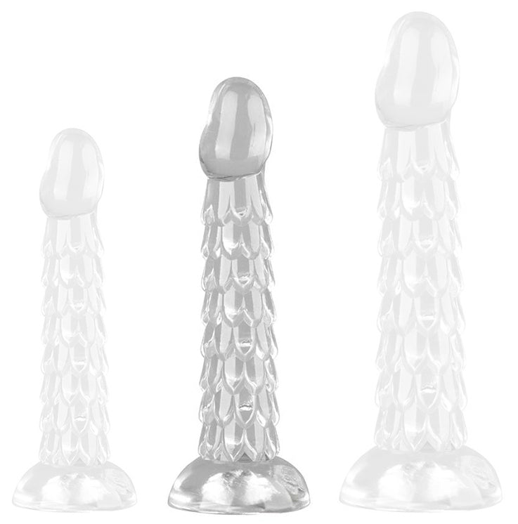 Gode Transparent Scales Mush M 17 x 4cm - ClearlyHorny - Godes insolites