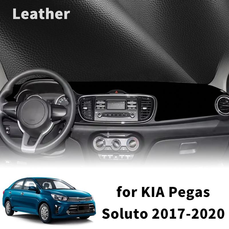 for KIA Pegas Soluto 2017 2018- High Quality Dashboard Cover Dashmat Sunshade Anti‑UV Protector Dash Mat Pad Accessories