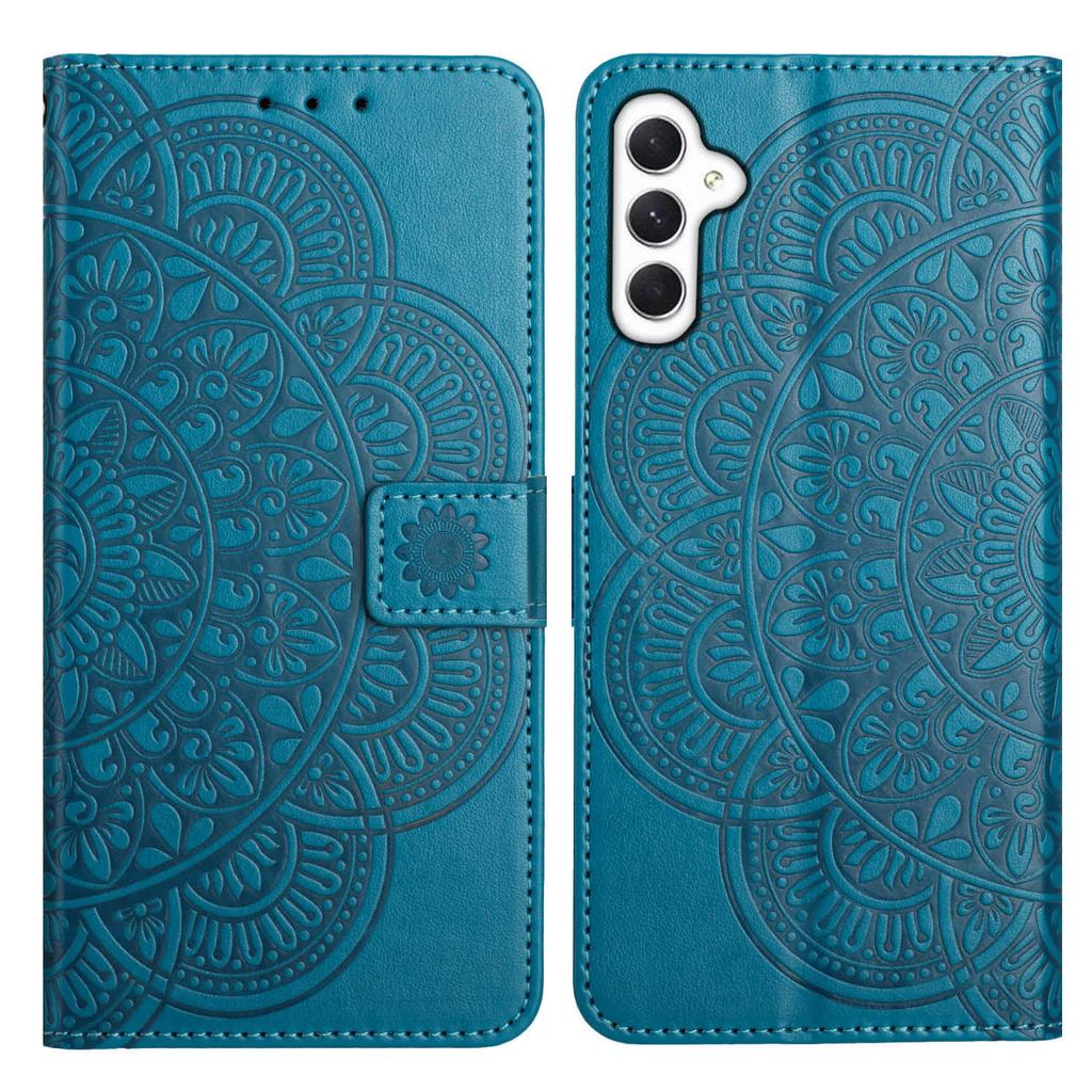 For Samsung Galaxy A56 5G Leather Case with Card Slots Mandala Pattern Phone Cover Stand