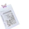 Mixed Alloy Nail Art Charms: Silver Bow, Hollow Butterfly, White K, Mixed Metal DIY Accessories