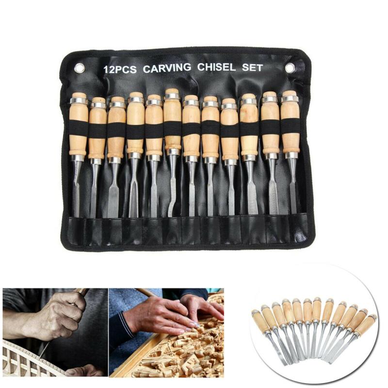 12 Teile/satz Manuelle Holz Carving Hand Meißel Werkzeug Set Schreiner Holz Carving Meißel DIY