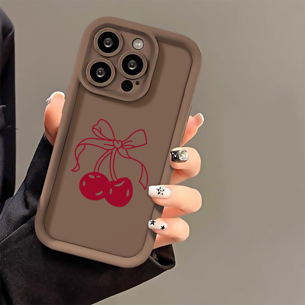 Red Cherry Phone Case For Samsung Galaxy S25 Ultra Case Samsung S22 Plus S23 S24 Ultra S20 S21 FE A73 A71 4G A06 A05S Case Cover