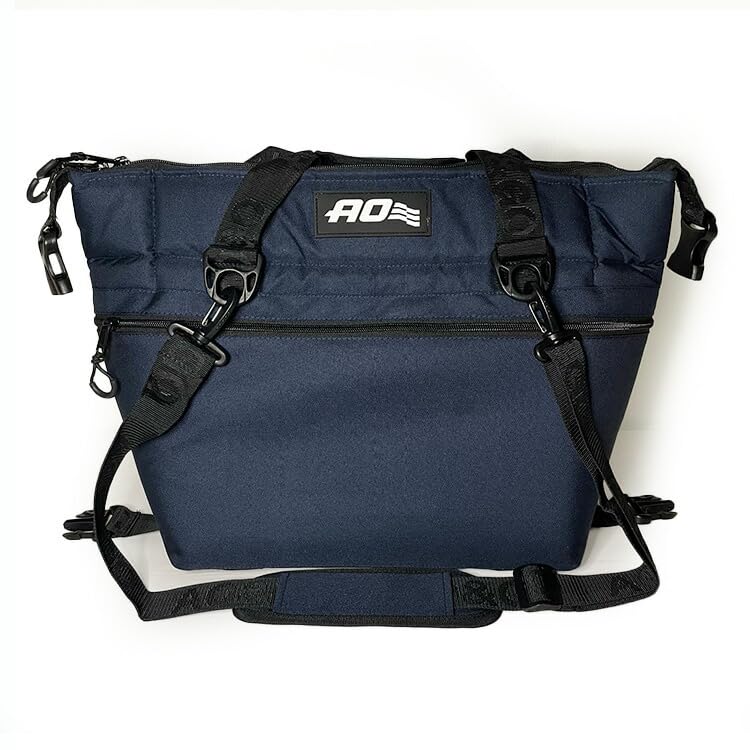 AO Coolers Cooler Bag 12 Pack Canvas Soft Cooler AO12NB Navy Blue 12 PACK CANVAS NAVY BLUE Soft Cooler Bag Outdoor [AO Coolers] [Used]