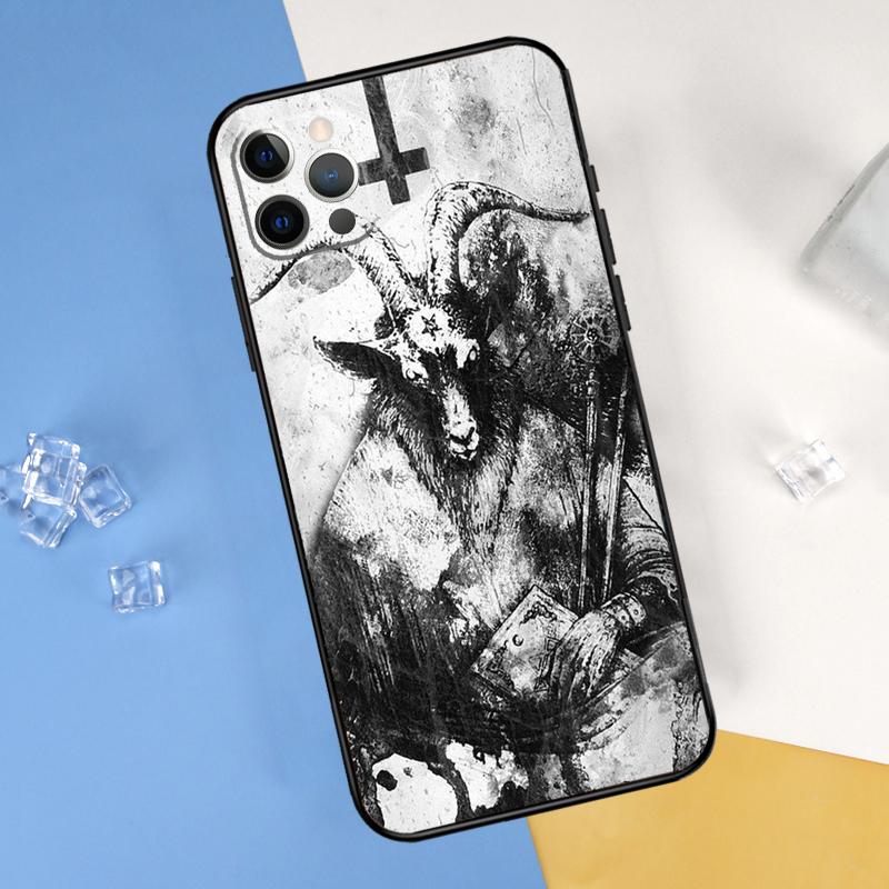 Gothic Witch Satan Phone Case For iPhone 16 15 13 11 12 14 Pro Max Mini X XR XS Max Plus Soft Cover