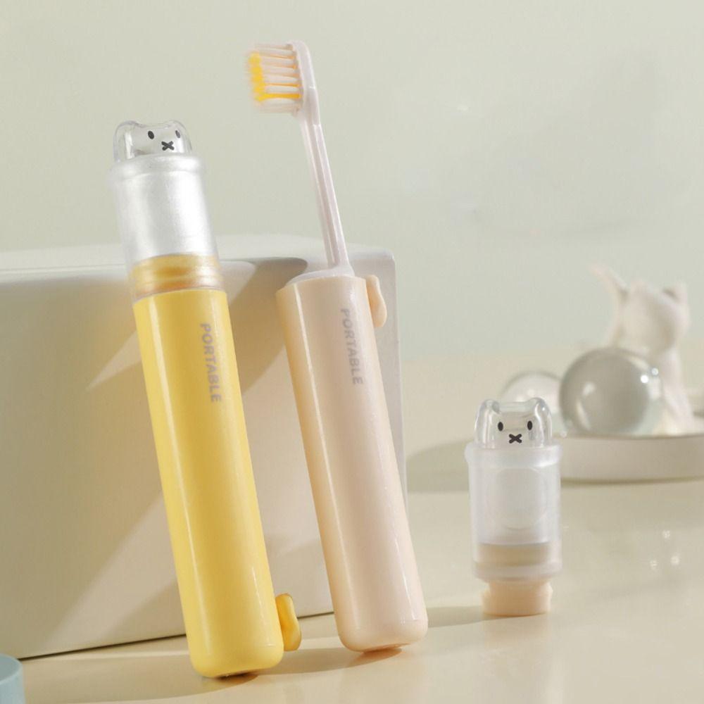2-IN-1 Travel Toothbrush Portable Toothbrush Set  for Outdoor Camping Travel
