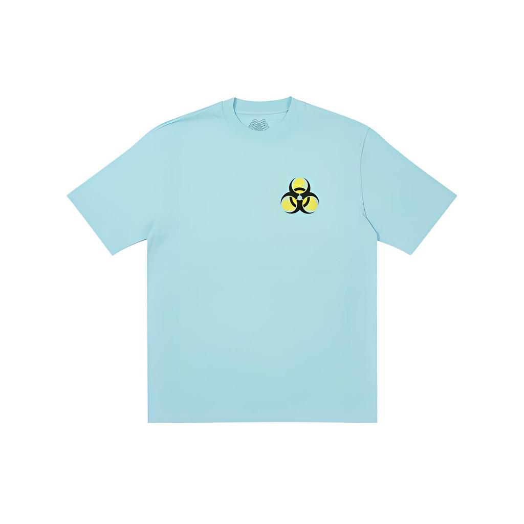 Palace Bio Hazard Tri-Ferg Graphic Short Sleeve T-Shirt Unisex Tops Light-Blue P20TS149