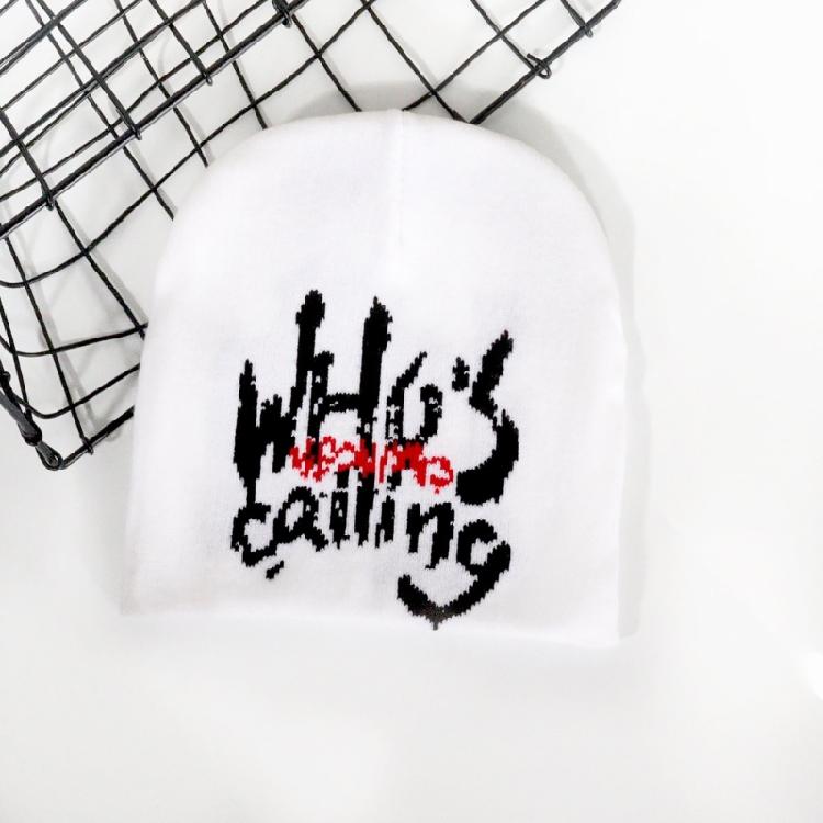 Jacquard Letter Hat Girls Bonnet 2000S Cool Girl Hat Women Headdress Casual Hat