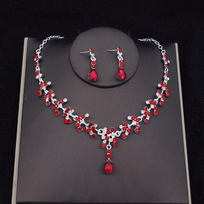 Princess Bridal Jewelry Sets Bride Tiara Crown Earring Set Necklace for Women Birthday Party Wedding Jewelry Sets Accessories