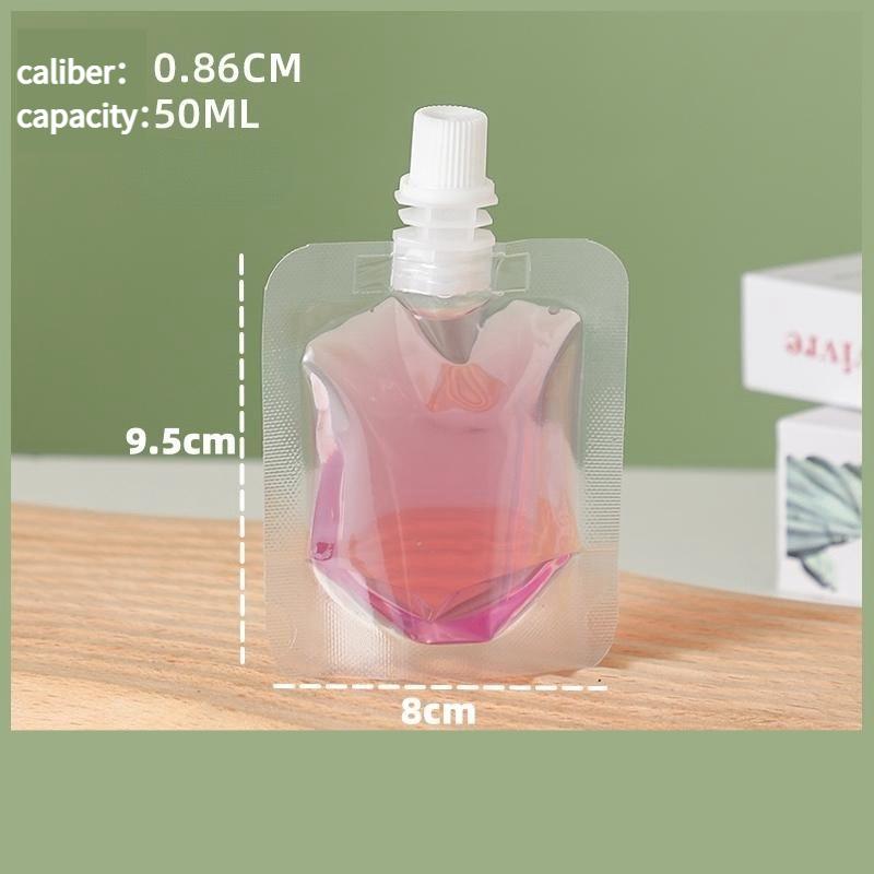 Transparent Self-supporting Suction Nozzle Bag Beverage Soybean Milk Coffee Pouch Disposable Explosion Proof and Leak Proof Sealing Packaging Bags