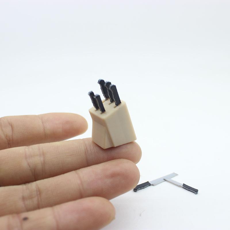 Dollhouse Doll House Accessories 1:12 Mini Cutter Model Mini Knife Seat Model Cutting Board Model