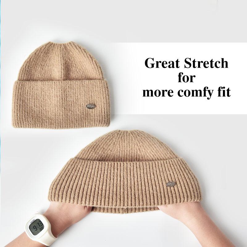 A Women's Knitted Hat with Exposed Braids, Autumn and Winter Thick Ear Protection Hat, Women's High Ponytail Braid
