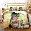 Anime Princess Girl Hime Bedding Set Boys Girls Twin Queen Size Duvet Cover Pillowcase Bed Kids Adult Fashion Home Textileextile