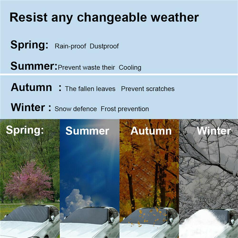 Magnetic Car Windshield Summer UV Rays Sunshade Snow Cover Winter Ice Frost Guard Sunshade Protector New