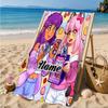 Custom Name Beach Towel Aphmau Candy Adventure Microfiber Beach Towel, Lightweight for Summer Travel, Swimming Pool Fan Birthday Gift