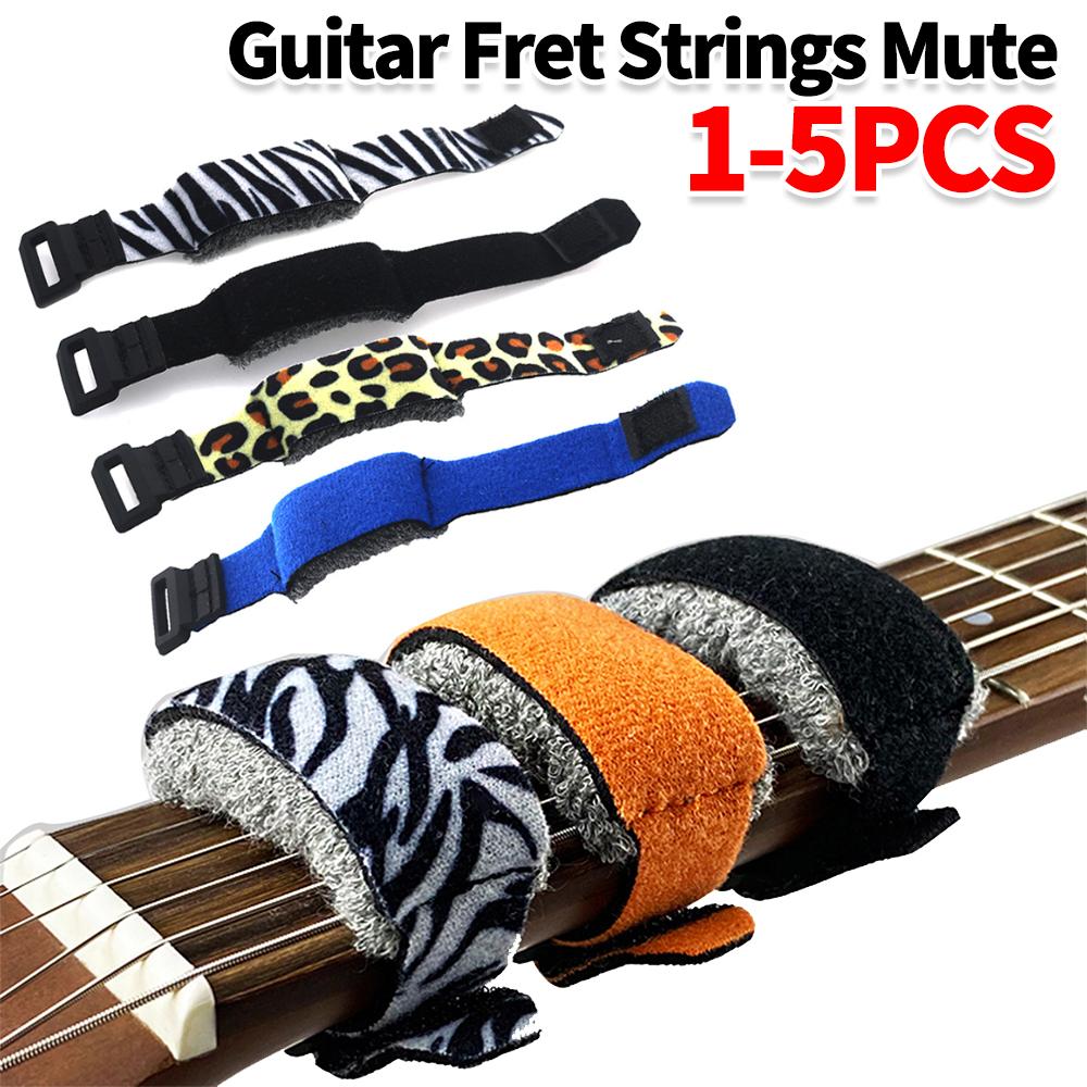 Gitarrensaiten Geräuschdämpfer Muter Wraps Hochelastische Baumwolle Gitarren Dämpfer Gurt Saiteninstrumente Zubehör für Bass Ukulele
